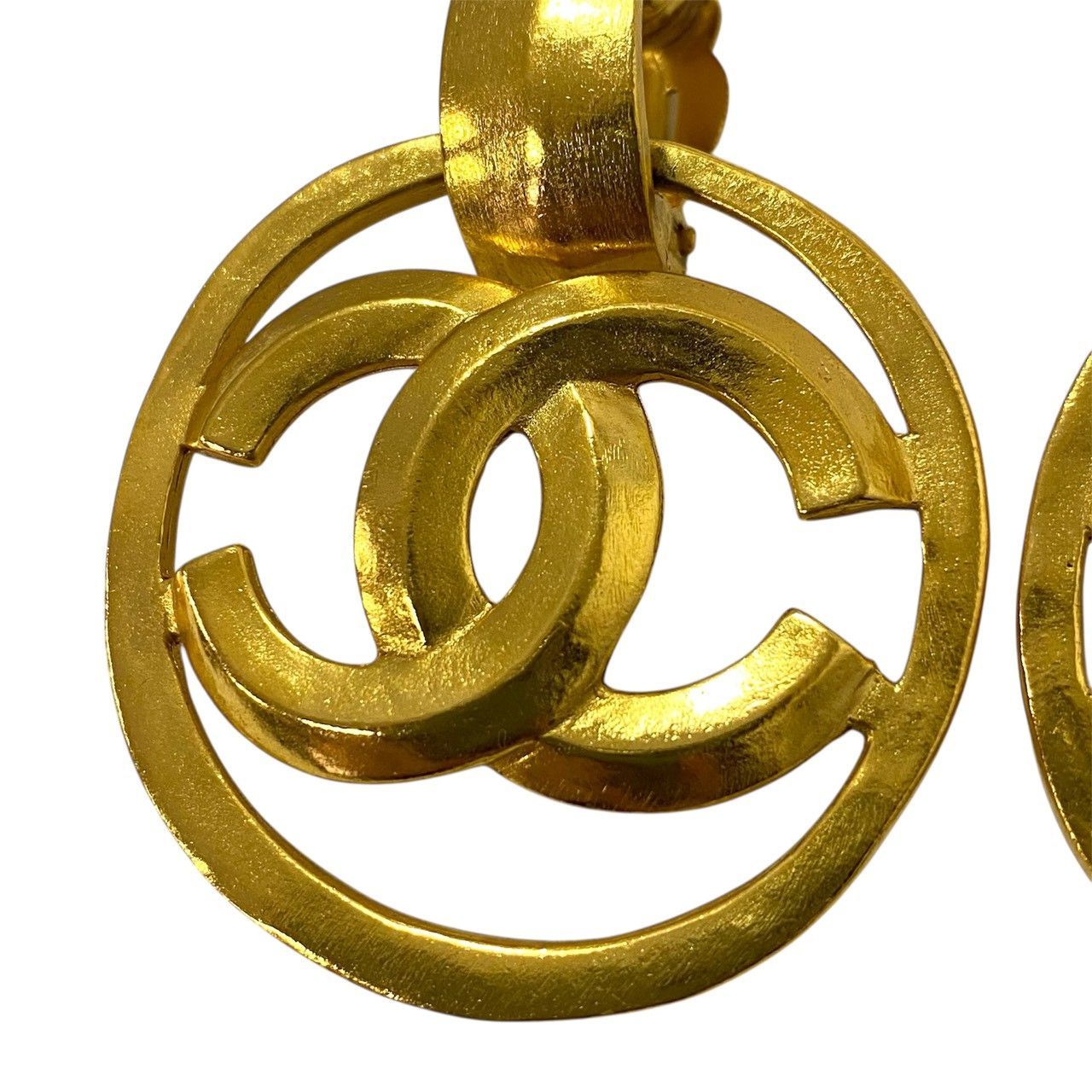 SU CHANEL ココマーク イヤリング 96 P ゴールド 金 ラウンド サークル ヴィンテージ シャネル SU-178