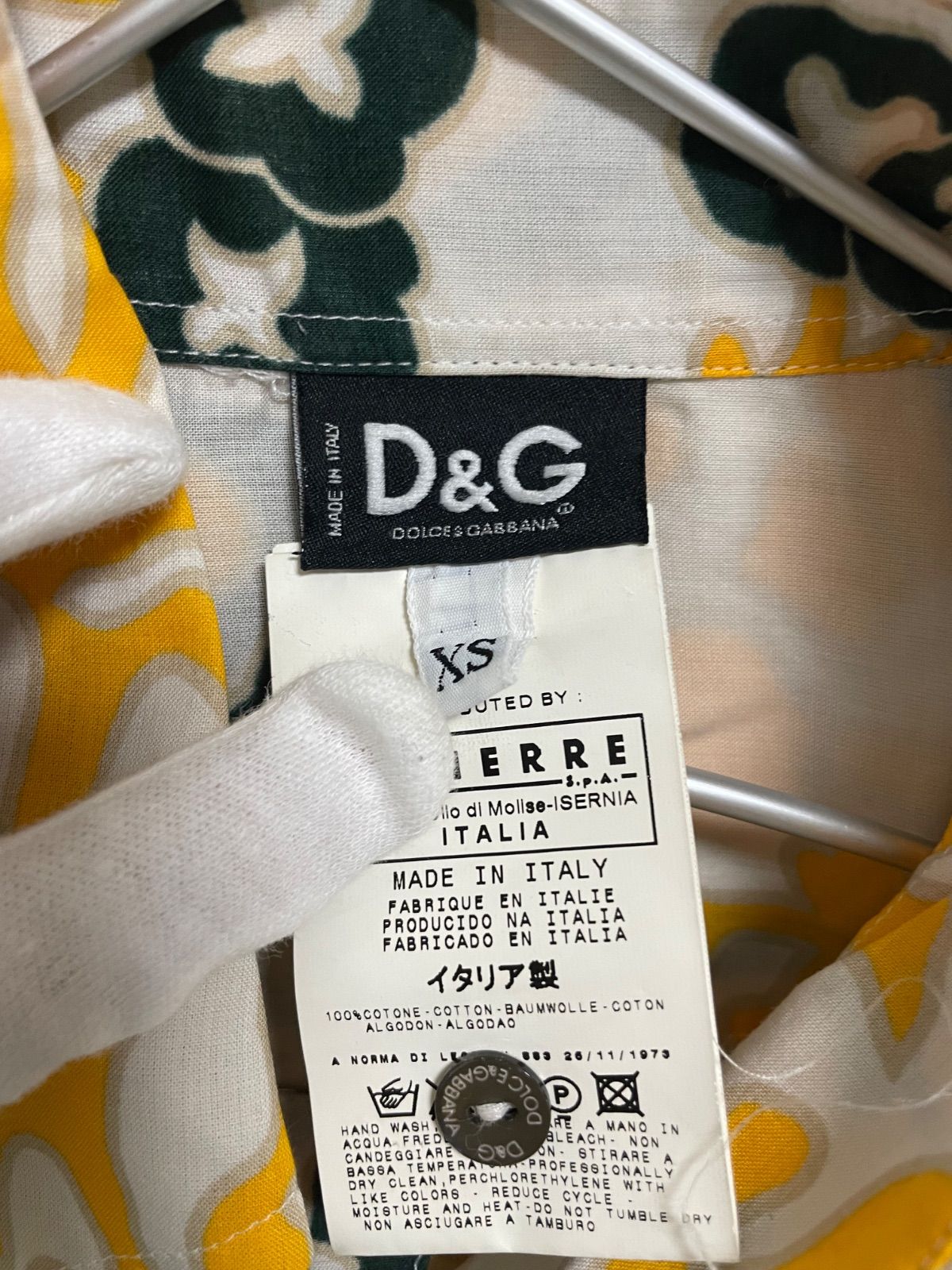 D&G】ドルチェ&ガッバーナ 半袖シャツ イタリア製 総柄 花柄