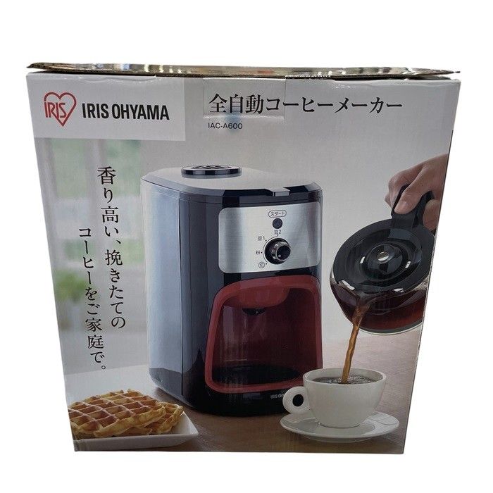 アイリスオーヤマ コーヒーメーカー 全自動 メッシュフィルター付き 1-4杯用 ブラック IAC-A600 アイリスオーヤマ 全自動コーヒーメーカー IAC-A600  | アイリス