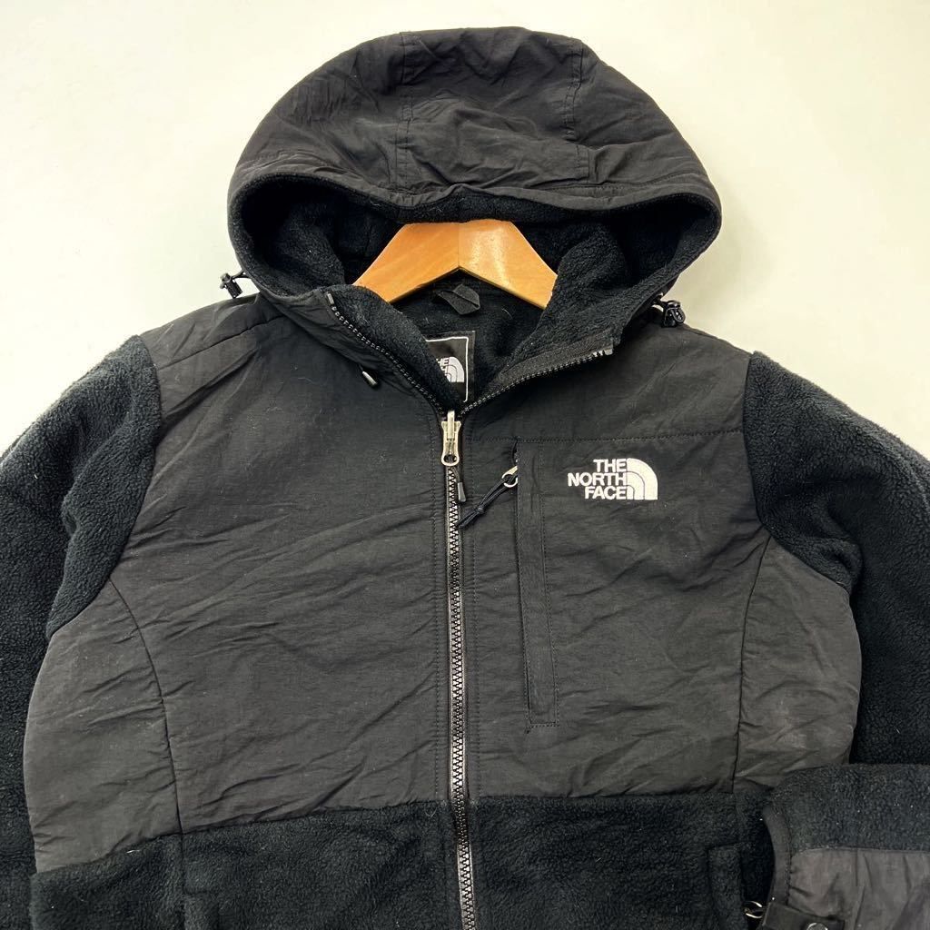 THE NORTH FACE ☆ POLARTEC 切替え フリース ジャケット パーカー ブラック レディース S ノースフェイス 登山 街着 ポーラテック■CC237 THE NORTH FACE ☆ POLARTEC 切替え フリース ジャケット パーカー