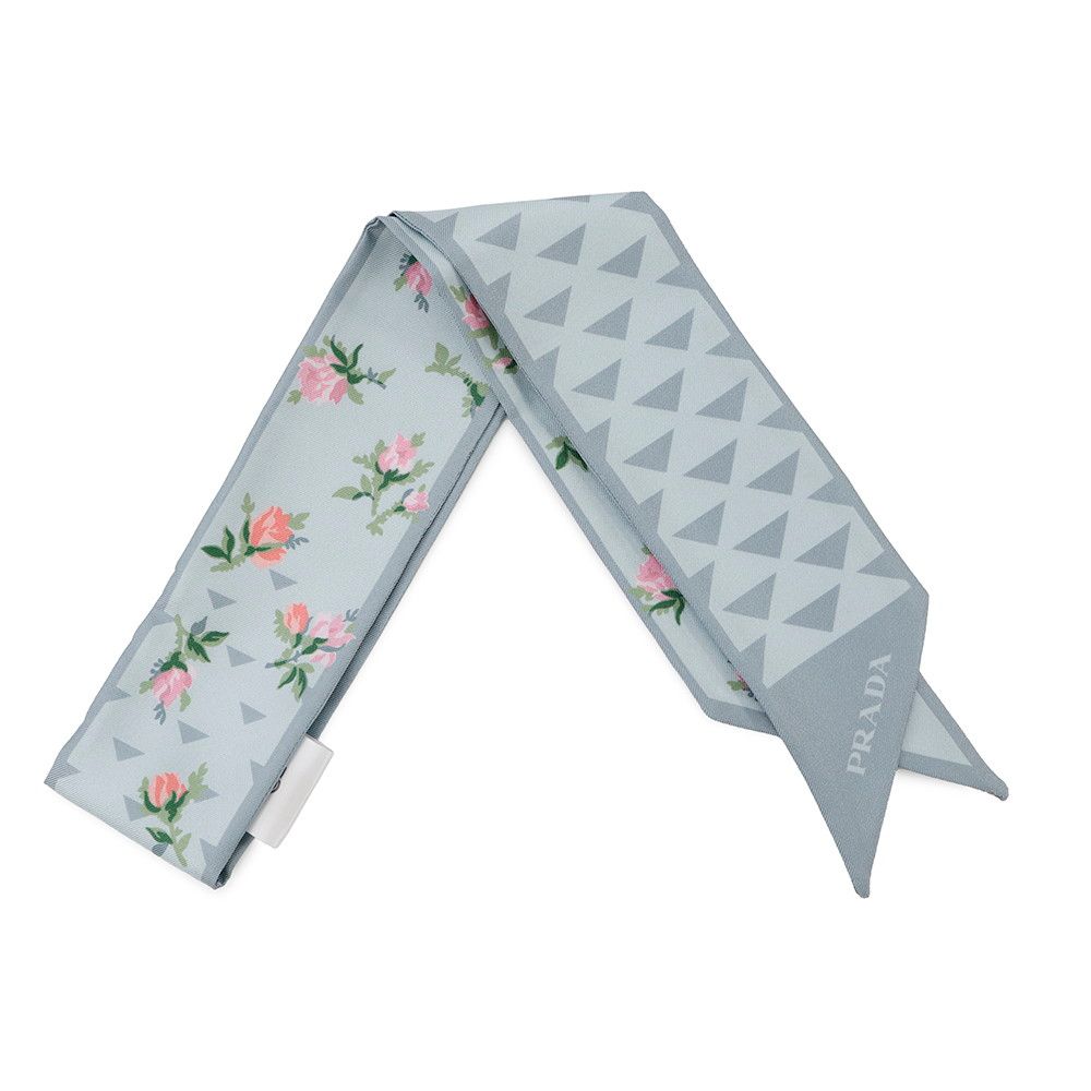 プラダ スカーフ プリントシルクツイル スキニースカーフ 1FF008 PRADA