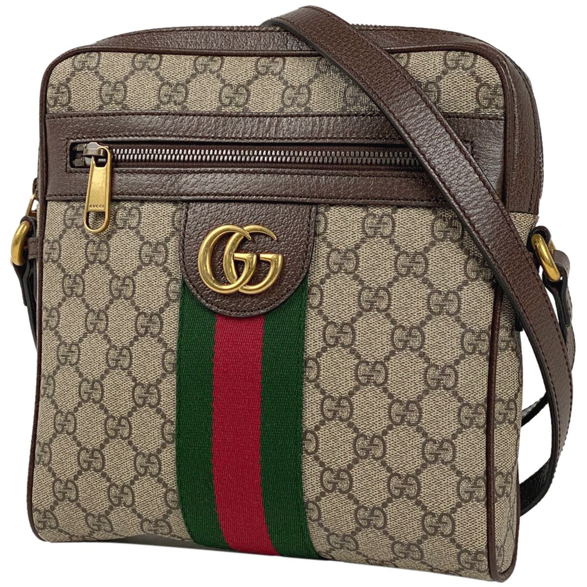 グッチ GUCCI オフィディア GG スモール メッセンジャーバッグ ダブルG シェリーライン ウェブ ショルダーバッグ GGスプリーム ベージュ  ブラウン 547926 レディース 【中古】 - メルカリ