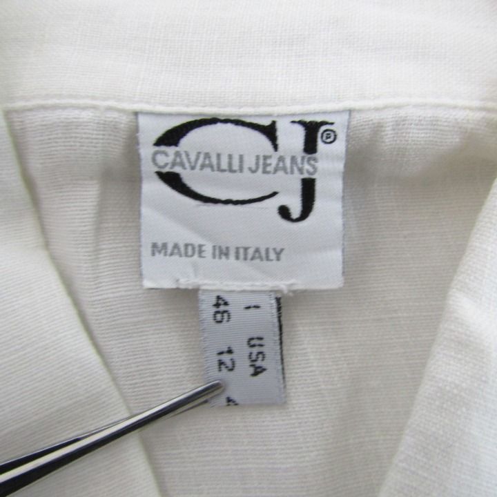 【美品】JUST cavalli ジャストカヴァリ レディース デニムジャケット 高級感】JUST CAVALLI ジャストカヴァリ テーラードジャケット 40