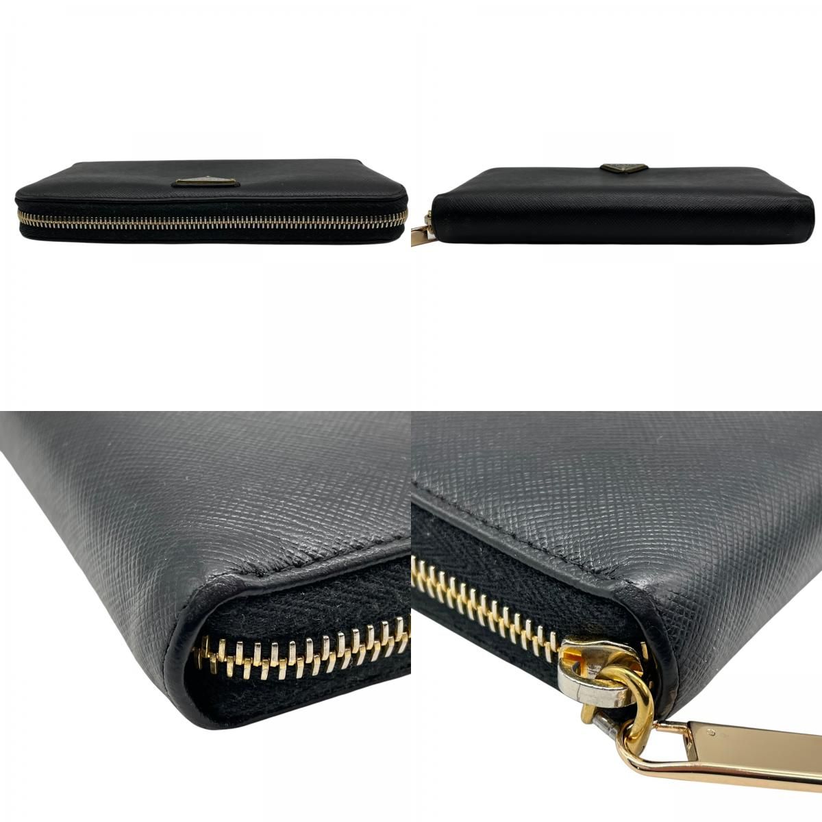 美品】PRADA プラダ ラウンドファスナー 長財布 サフィアーノ レザー 