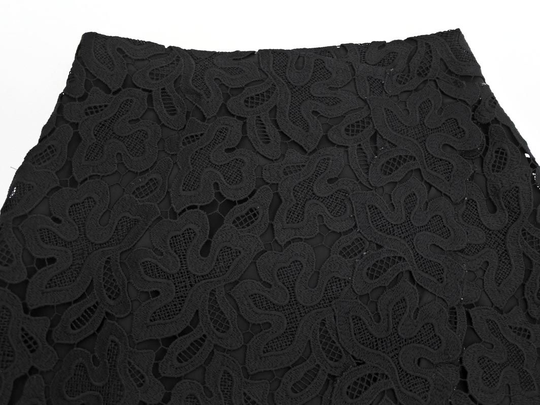 ERMANNO SCERVINO エルマノシェルビーノ 総レース 巻き ラップ スカート size40 黒 ◎レディース