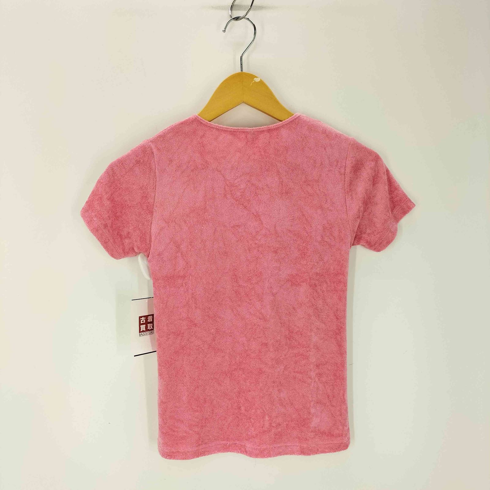 baserange omo tee ベロアTシャツ M ピンク　ローズピンク baserange omo tee ベロアTシャツ M ピンク ローズピンク