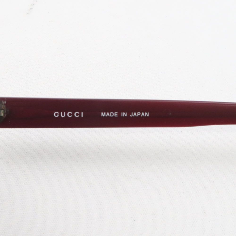 美品 GUCCI グッチ GG-9605J メガネ 54□16 136 度入り チタン ボルドー系 メンズ AT653 