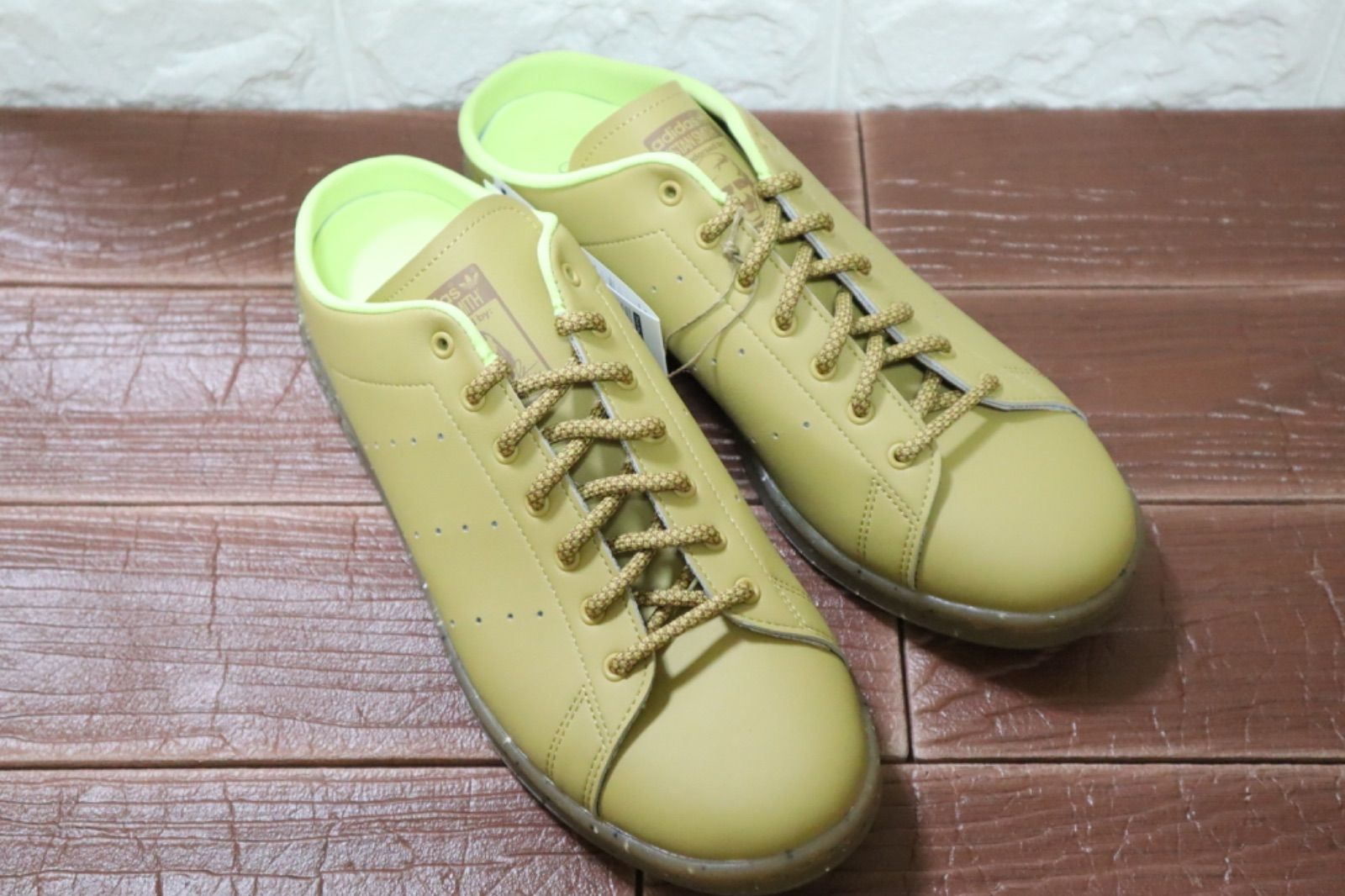 adidas【新品未使用】adidasアディダスSTANSMITHスタンスミスミュール茶黄緑