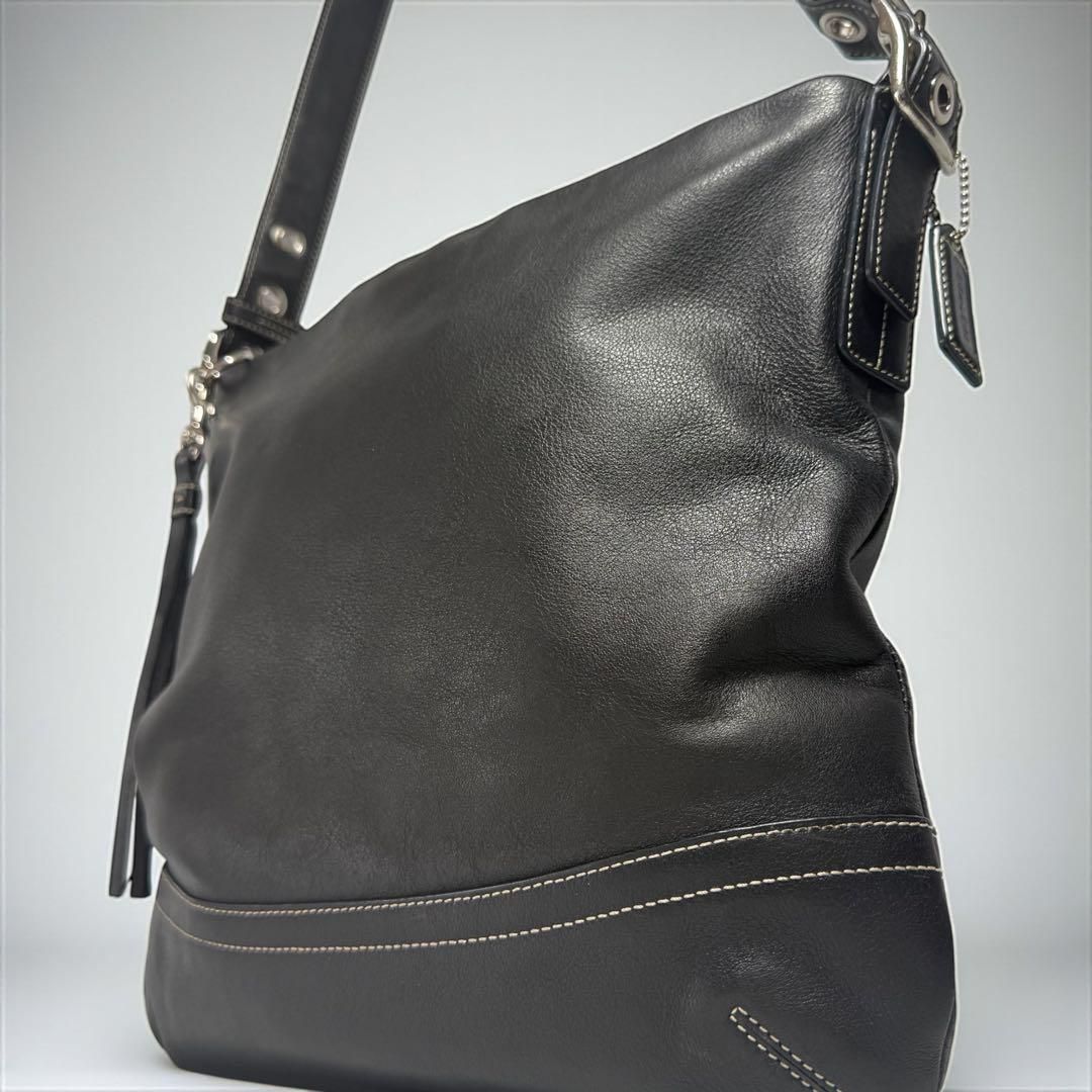 コーチ　オールドコーチ　グラブタンレザー　ショルダー　ハンドバッグ　黒　9958 極希少✨ オールドコーチ COACH ハンドバッグ 黒 グラブ