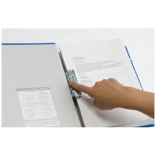 パイプ式ファイルエコノミー両開きＡ４縦 青 １０冊 EM-FURT6100BX10 ｉｉｍｏ