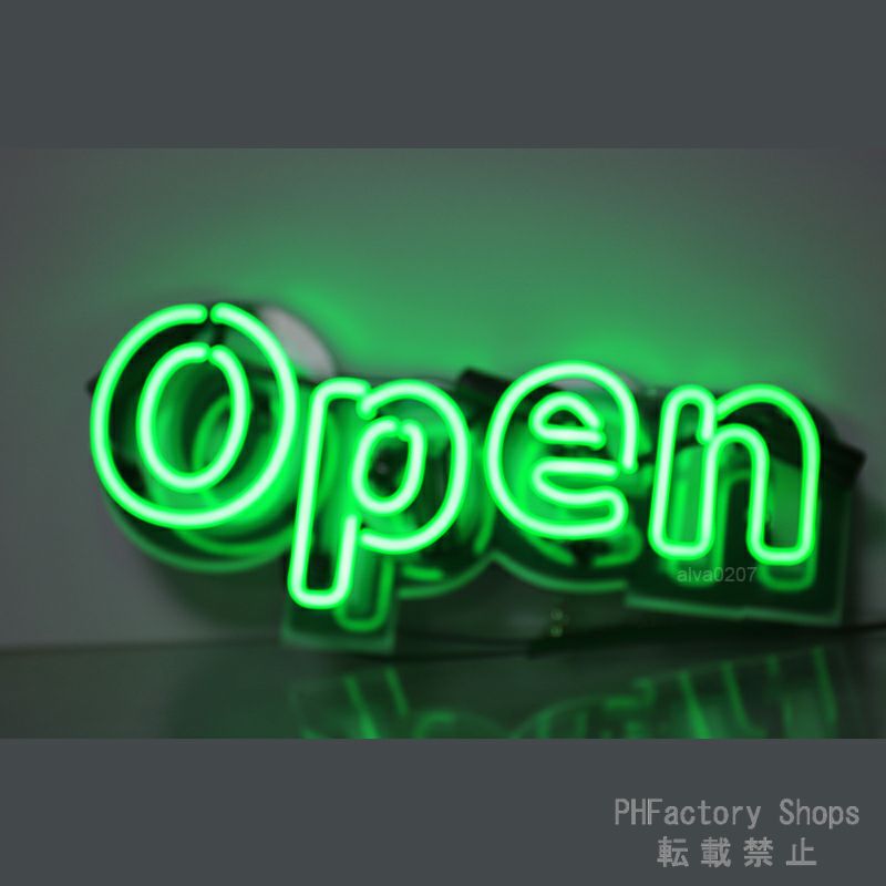 ネオン管 ガス充填管 OPEN オープン A ネオン管 ガス充填管 OPEN