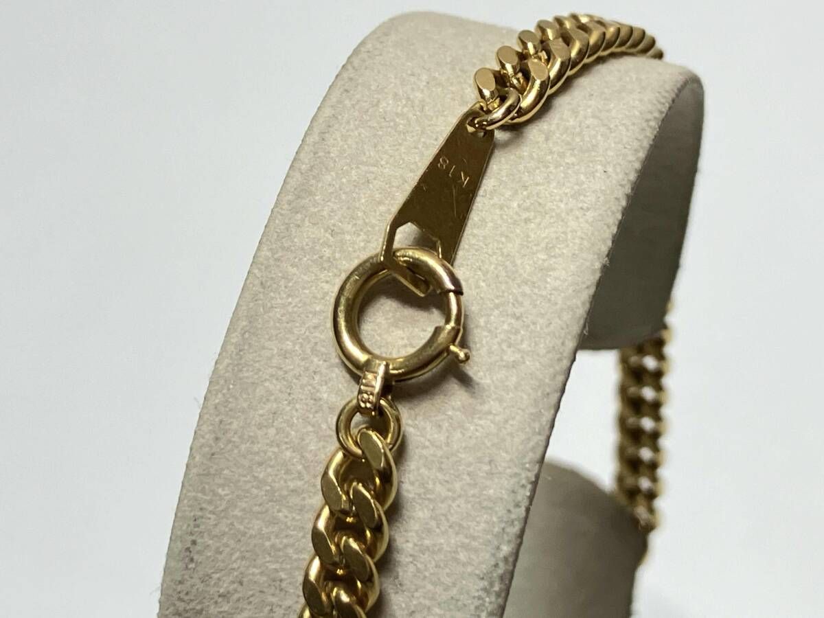 K18 ゴールド 約17.5cm 総重量約10.1g 喜平 ブレスレット