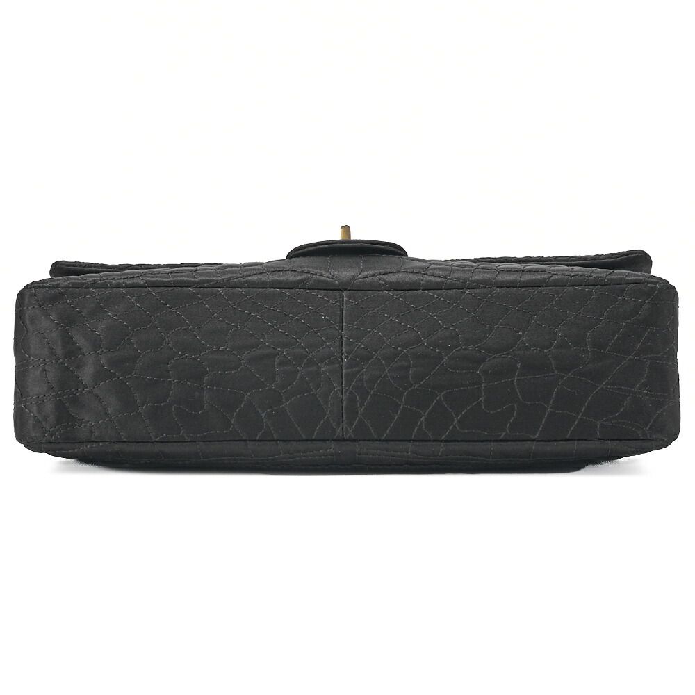 CHANEL シャネル ショルダーバッグ シングルフラップ 2.55ロック サテン ラージサイズ 黒 ゴールド金具 レディース バッグ レディース DECORATOM_COM_BR