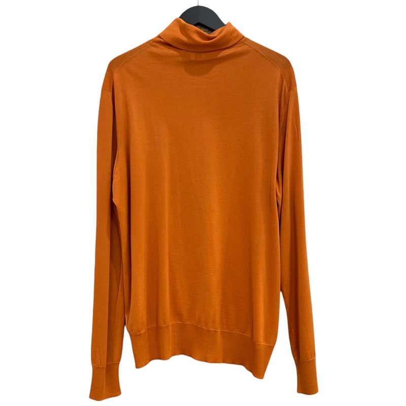 HERMES オレンジ タートルネック XL 中古・古着通販】HERMES (エルメス) カシミヤ ドライバーズニット