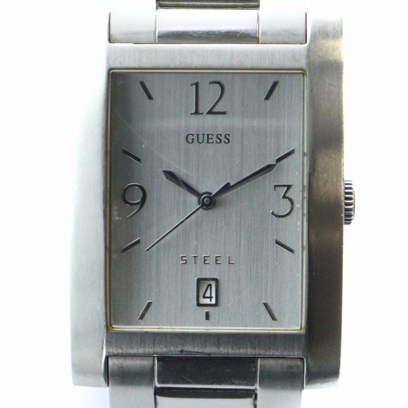 ゲス GUESS 腕時計 ウォッチ クォーツ カレンダー付き シルバー