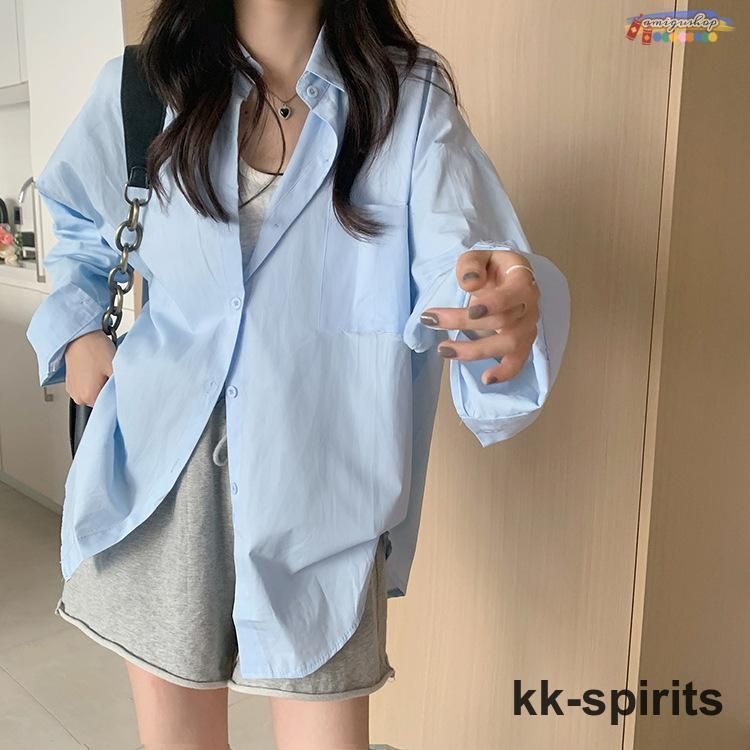 シャツ tシャツレディース 春秋 無地 トップス 長袖 小柄 シャツ 大きいサイズ トールサイズ ゆったり バンドカラー ノーカラー カジュアル シャツ tシャツレディース 春秋 無地 トップス 長袖 小柄 シャツ