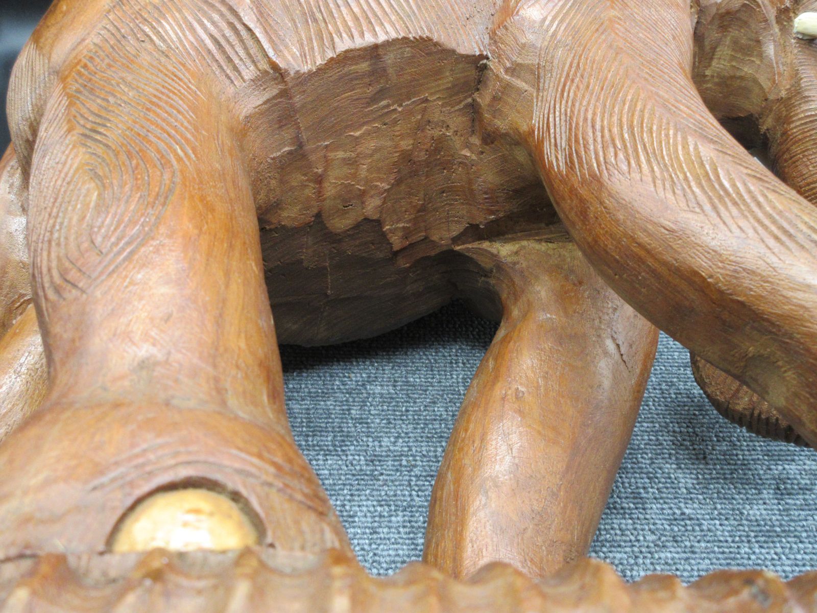 木彫り 象 ぞう ゾウ 置物 東南アジア 民芸品 (特大) type-A - メルカリ