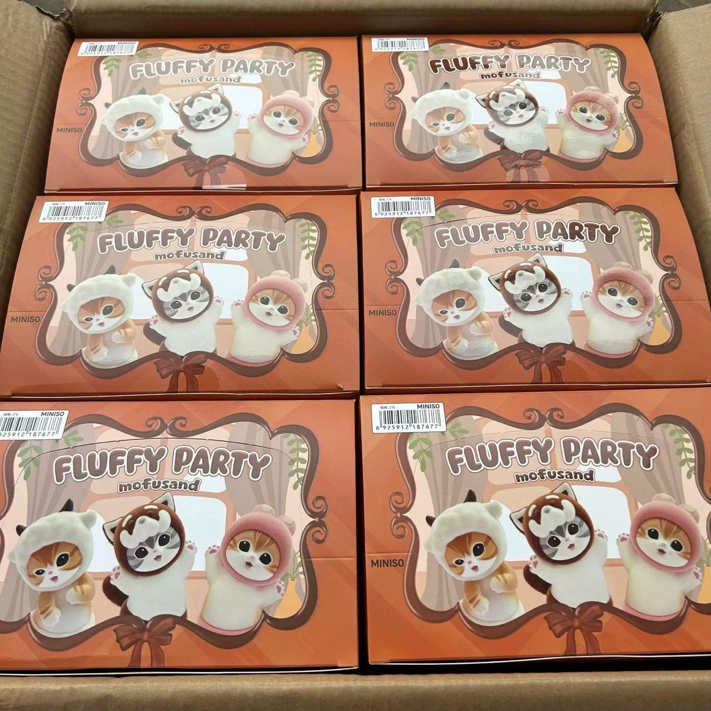 海外限定 6種セットBOX モフサンド MINISO FLUFFYPARTY