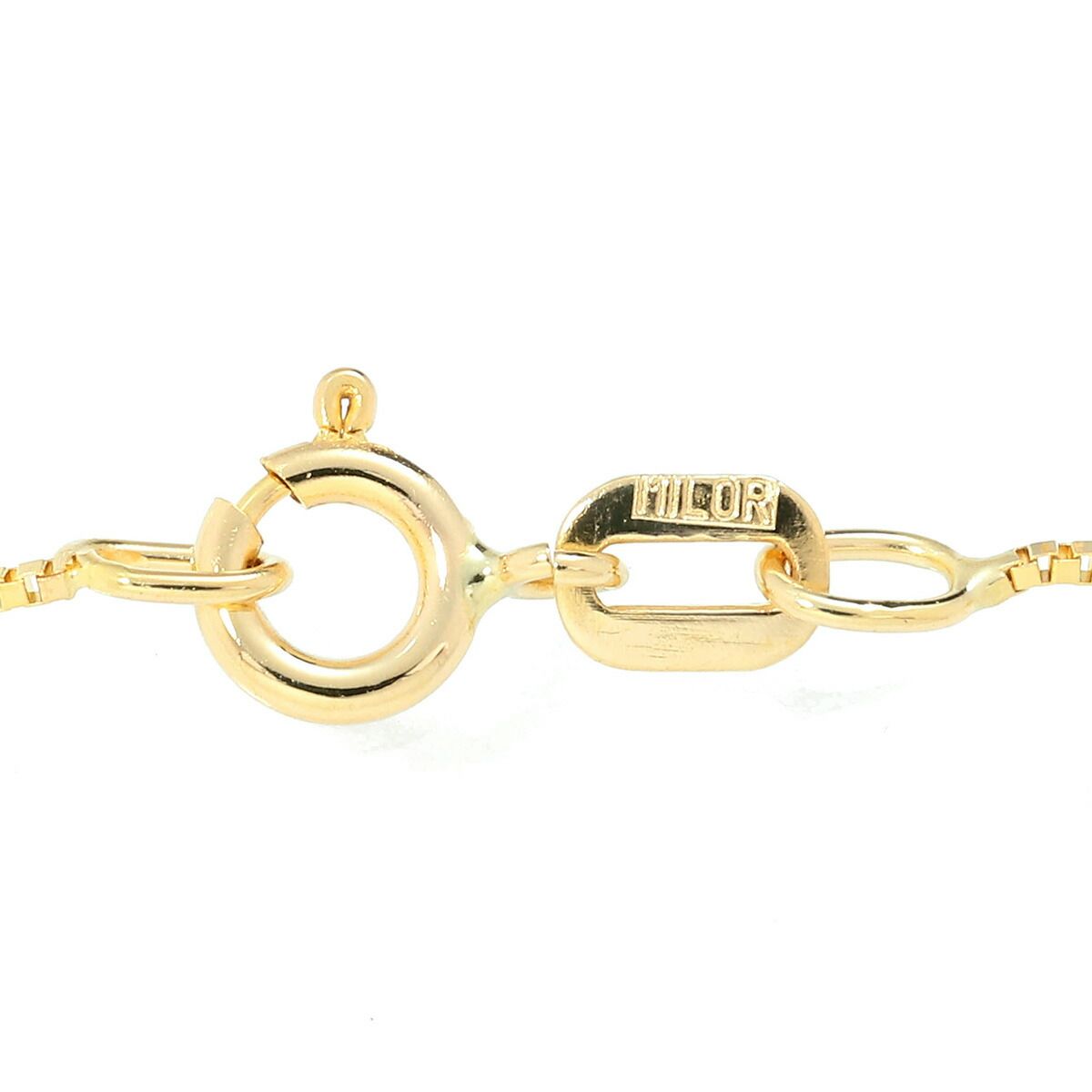 1粒ペンダントネックレス ブルージルコン 3.9mm K14 中古 プレラブド  