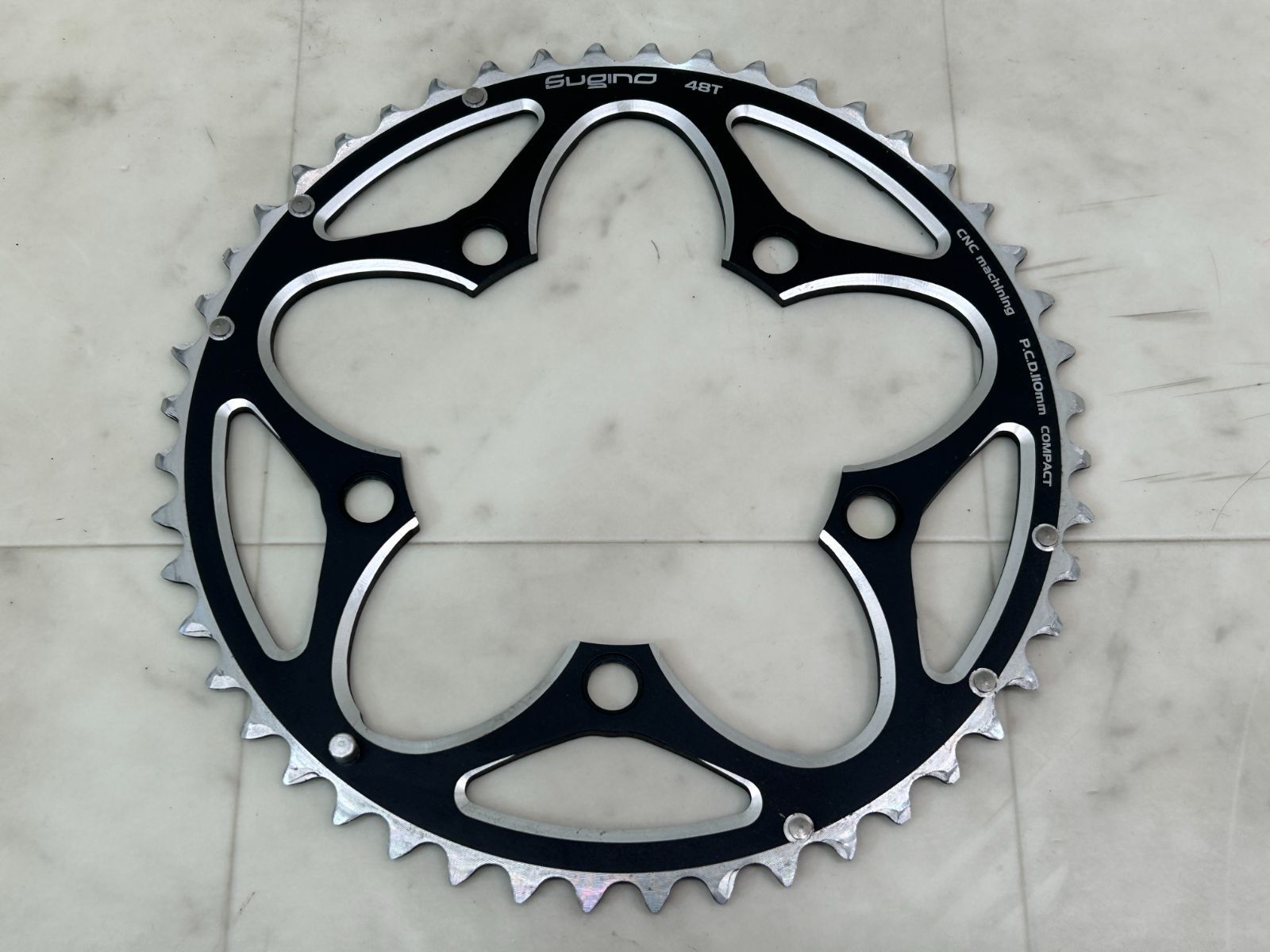 ☆ 美品!! SUGINO CHAIN RING SET PCD110 74 48/32T 147g チェーン