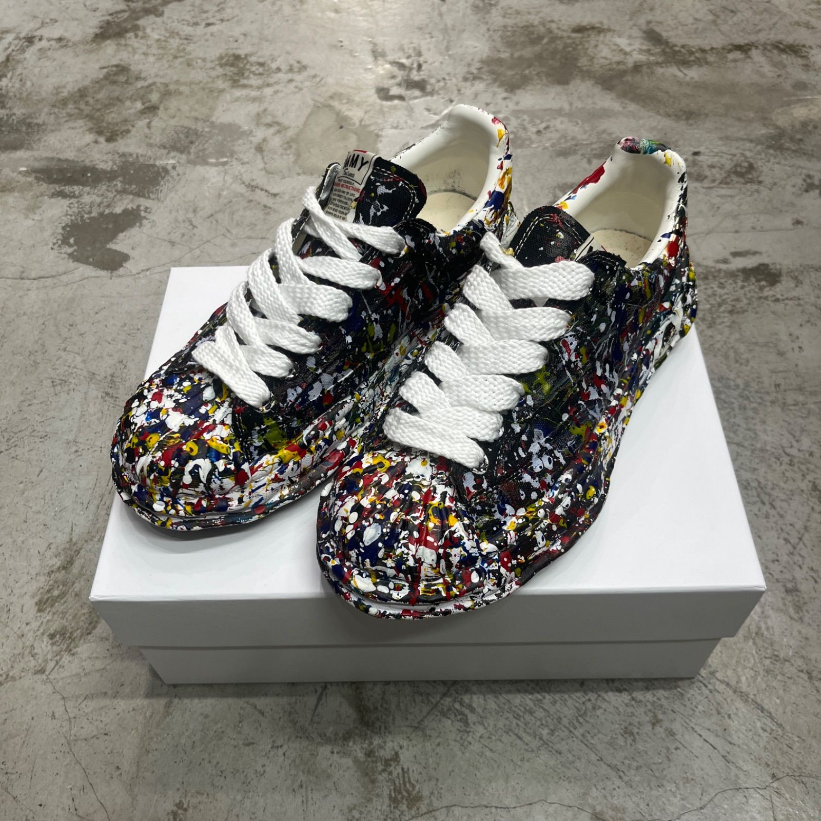 Maison MIHARA YASUHIRO 25SS BLAKEY OG Sputtering Paint Canvas Low 