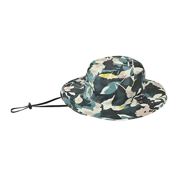 KiU キウ UVu0026RAIN パッカブルサファリハット UVu0026RAIN PACKABLE SAFARI HAT 撥水 UVカット90%以上 パッカブル 裏面メッシュ ドローコード付きあご紐 黒 タイダイ カラフル ペイント 白 黄色 チェッ [