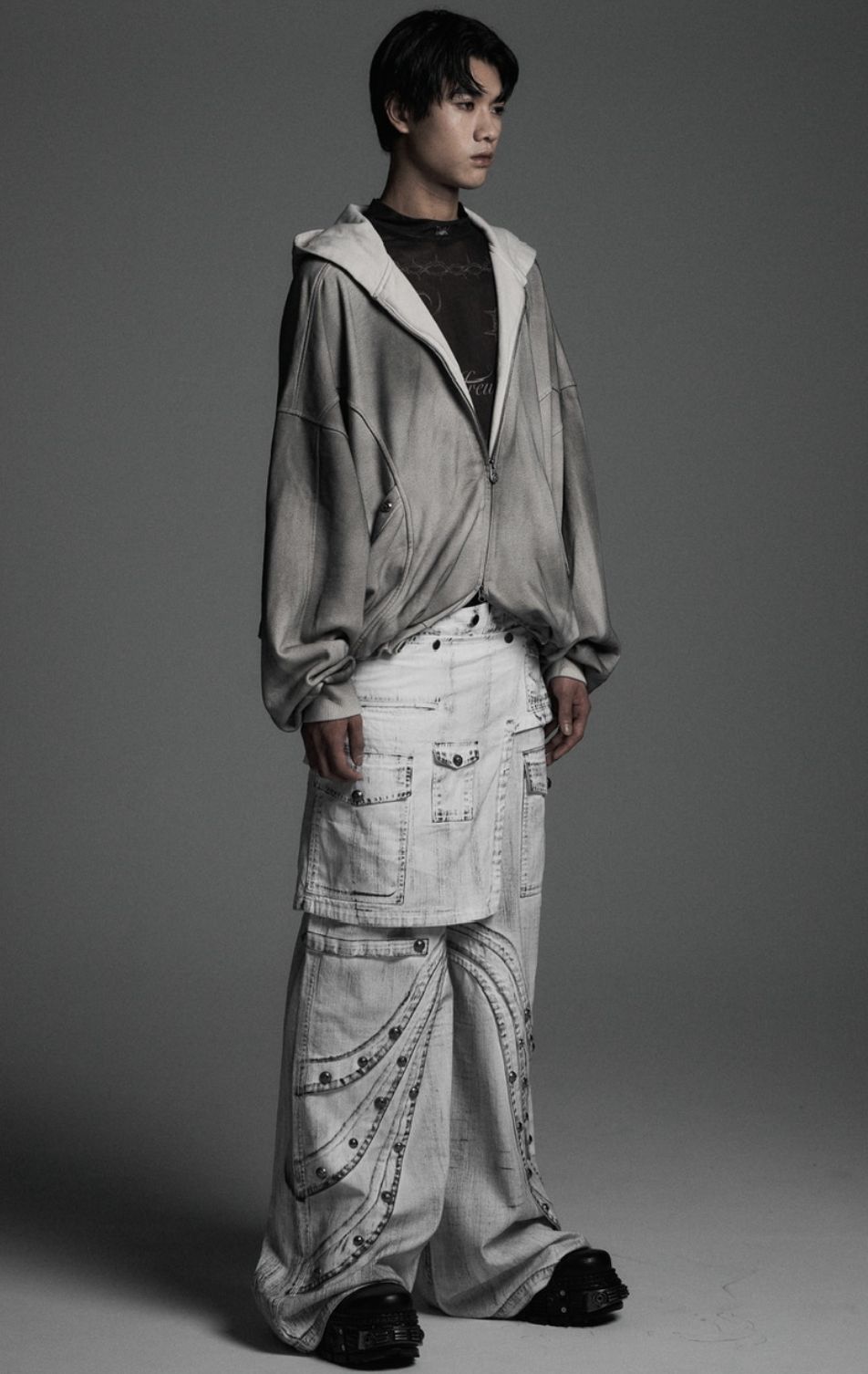 パンツ Rosen Kreuz DOCKING SKIRT WIDE PANTS Rosen Kreuz】DOCKING SKIRT FLARE WIDE PANTS | OUR BRAND
