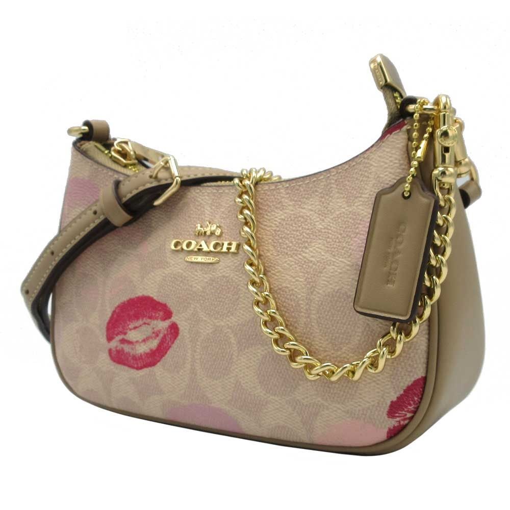 コーチ バッグ ショルダーバッグ COACH TERI シグネチャー リップ プリントミニ 2WAY 斜め掛け CZ943 IMSAS サンドマルチ アウトレット レディース