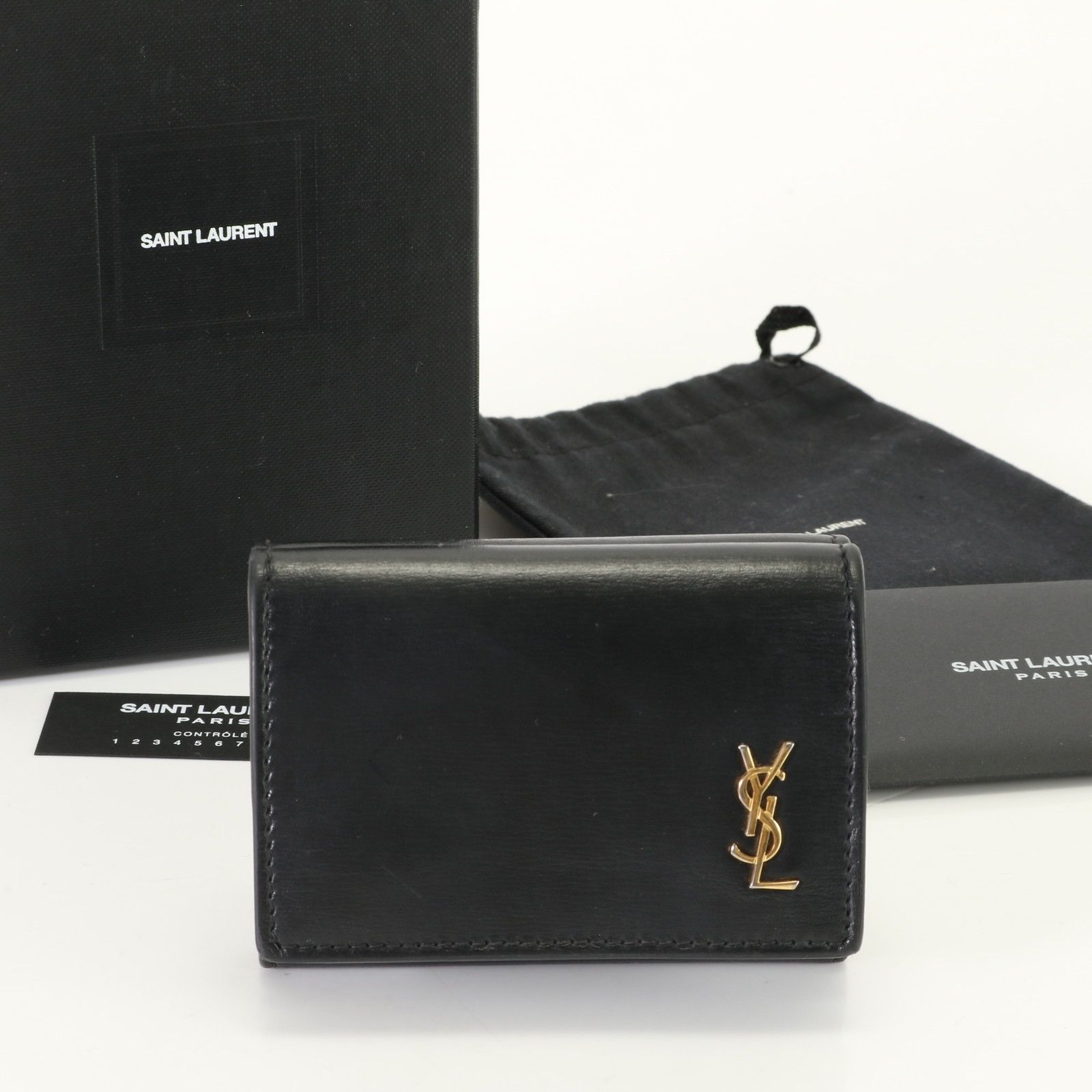 □極美品□サンローラン パリ□YSL□オリガミ タイニー ウォレット