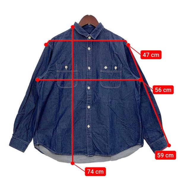 AUBERGE オーベルジュ シャツ 長袖 SERGE SHIRT セルジュ シャンブレー