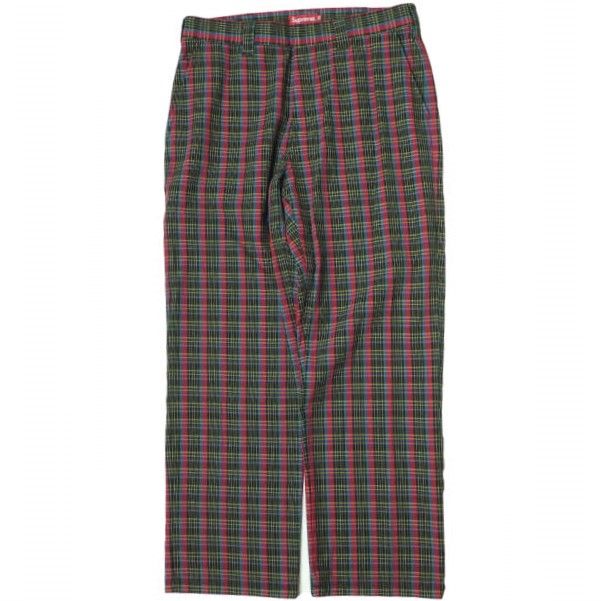 SUPREME (シュプリーム) 23SS Work Pant Navy Plaid チェック柄