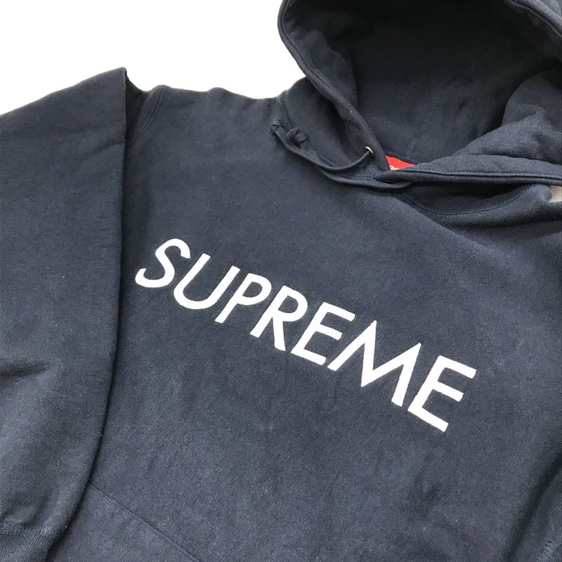 Supreme パーカー Capital Hooded Sweatshirt フーディー キャピタルフーデッド スウェット Mサイズ 紺 シュプリーム  トップス A11260◇ - メルカリ