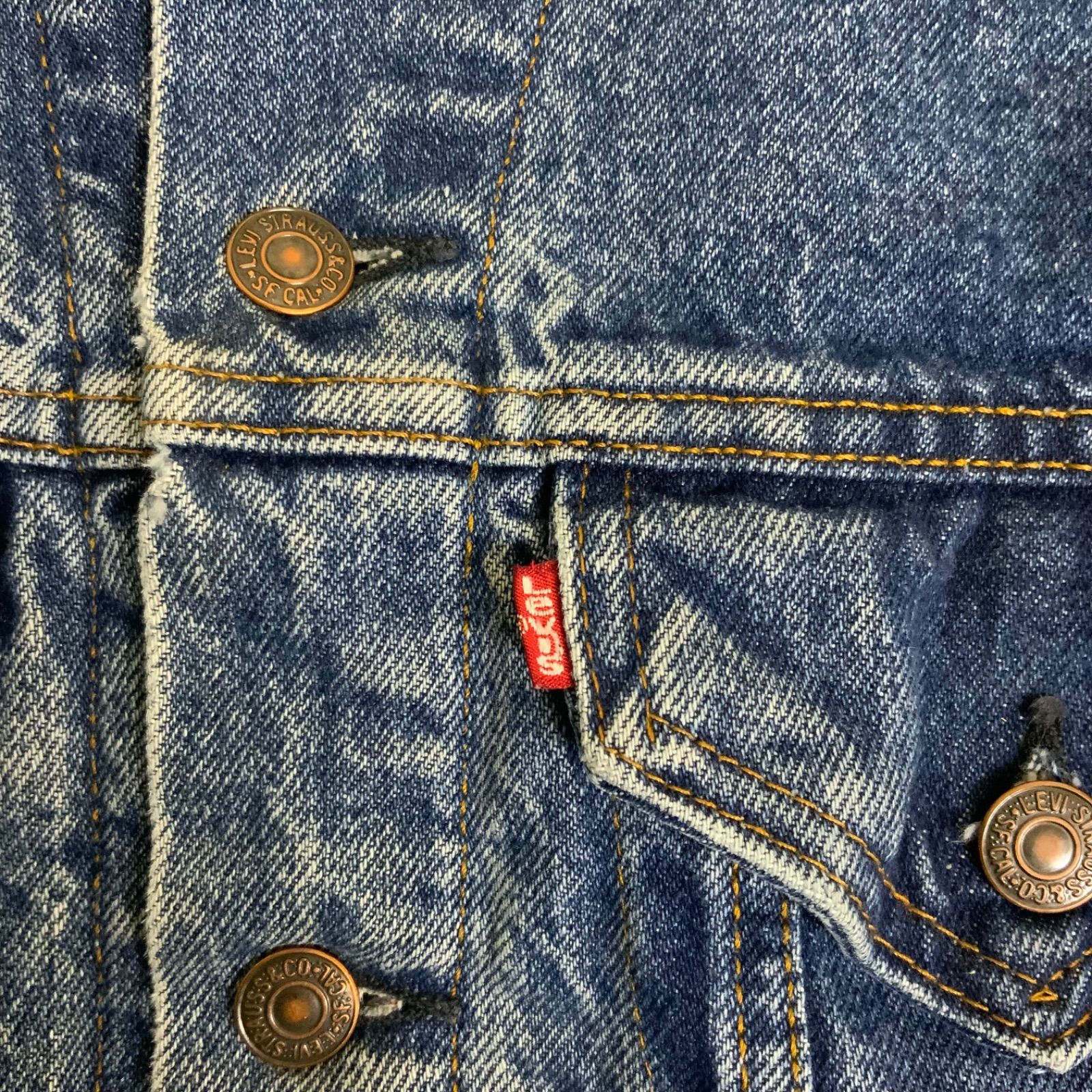 80年代 Levi's 70411-0816 デニムジャケット USA製 Levis 70411-0816 80s USA製 デニムジャケット ネル生地ライナー