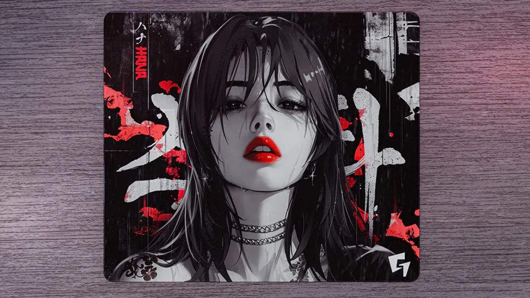 マウス・トラックボール GLSSWRKS Hana Japan Edition 560x480mm GLSSWRKS Hana Premium Glass Mouse Pad, Japan Edition