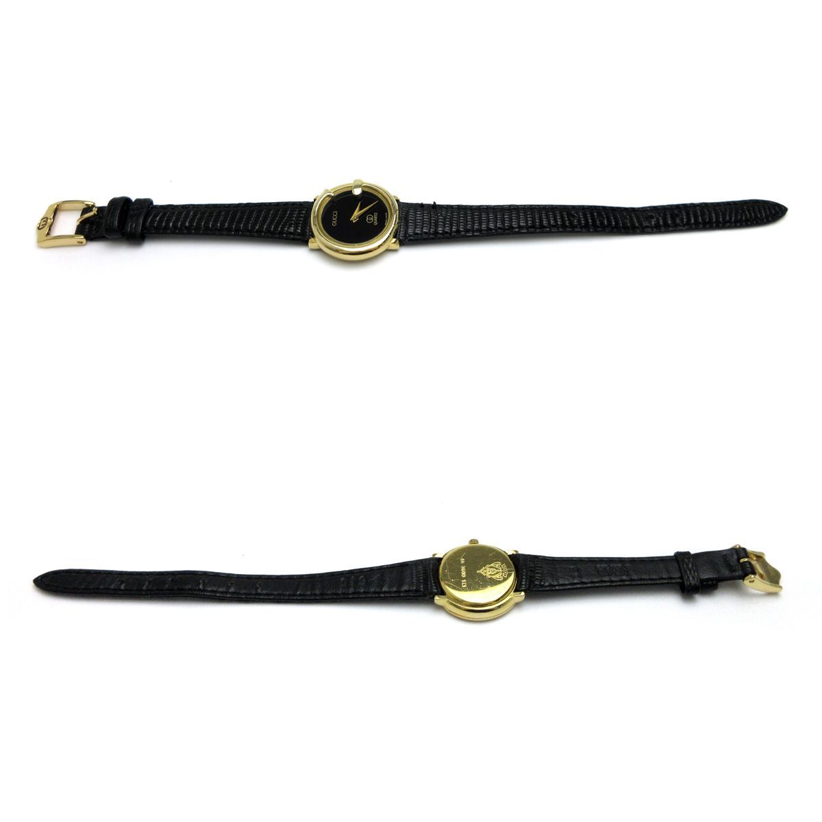 グッチ Gウォッチ レディース ゴールド 黒文字盤 3600 GUCCI 婦人