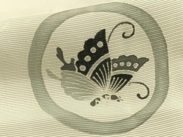 平和屋着物▽訪問着 無双 紗袷 紗×絽 蝶丸文 正絹 逸品 AAAZ9296fy