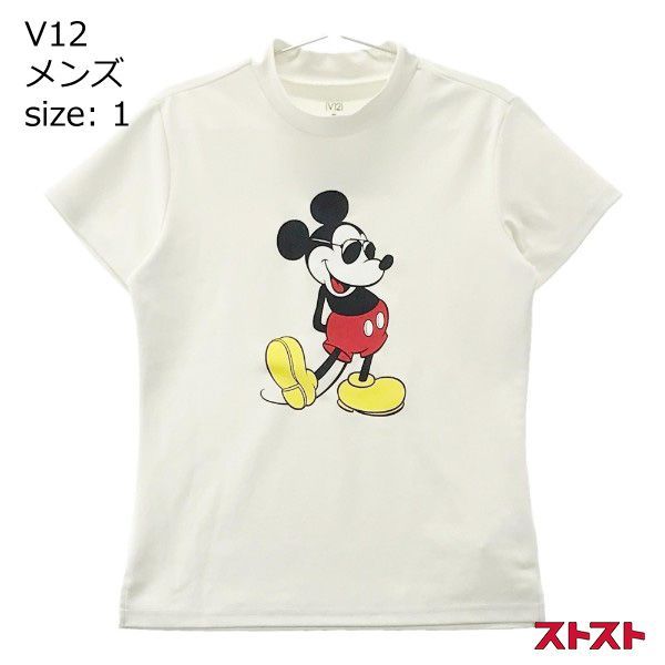 V12 ヴィトゥエルヴ ×Disney 2021年モデル モックネック 半袖Tシャツ