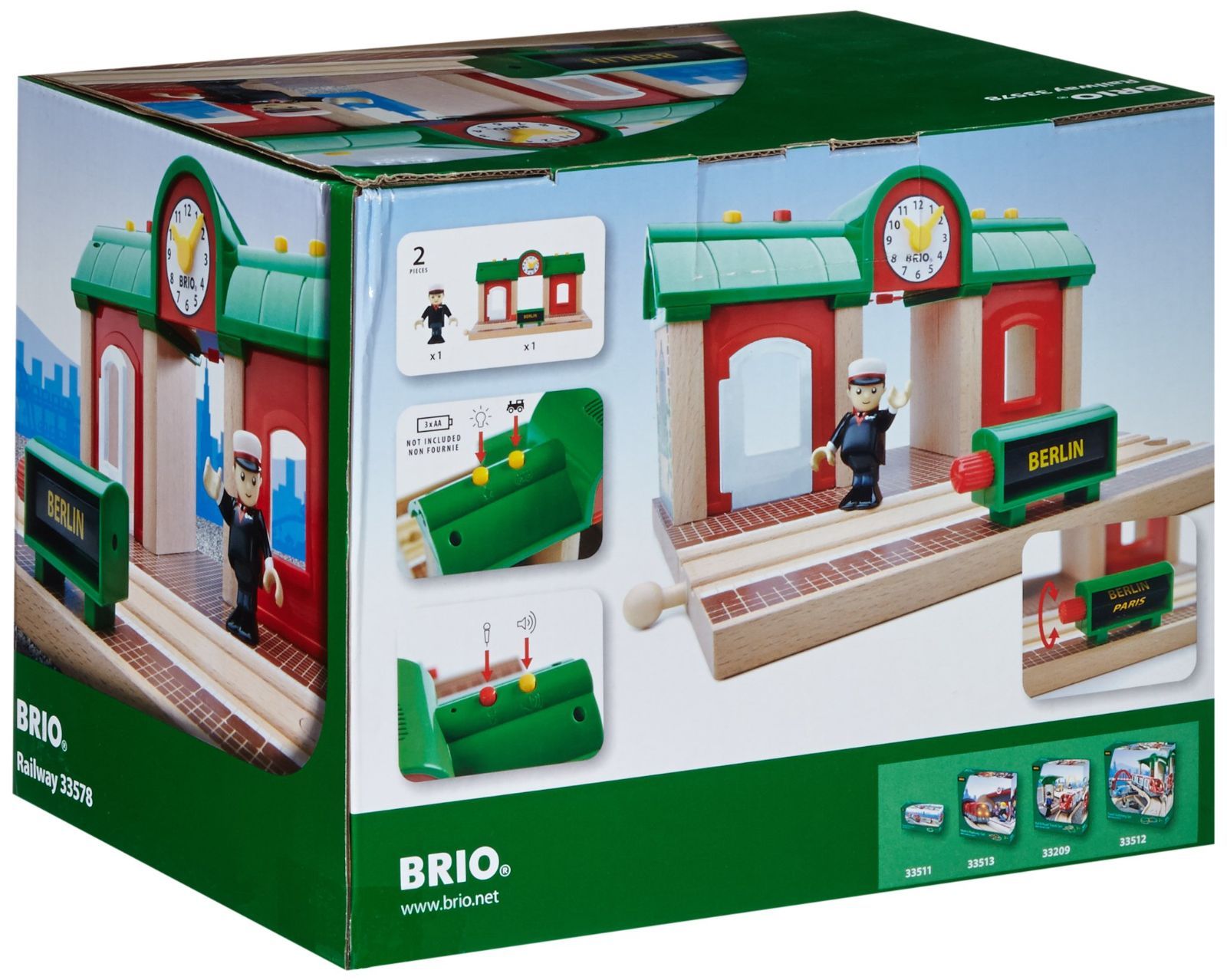 BRIO（ブリオ）WORLD レコード＆プレイステーション 駅 電車 おもちゃ