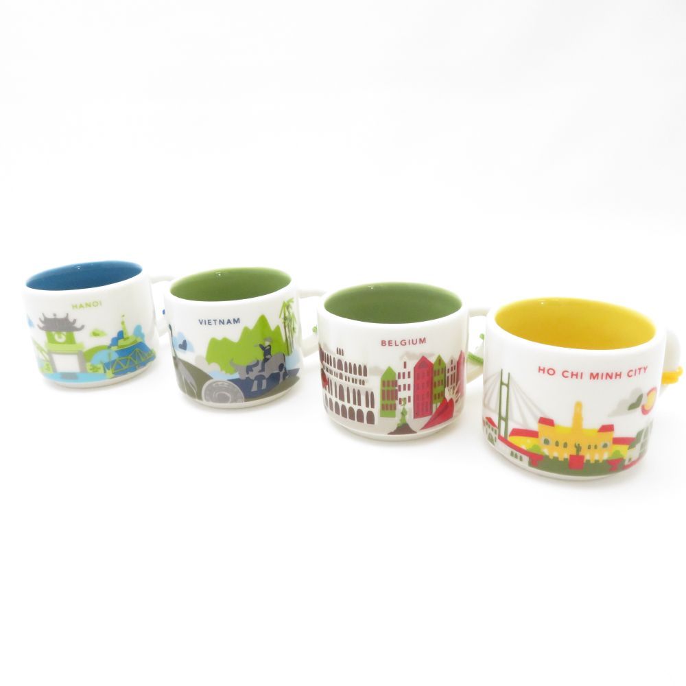 STARBUCKS スターバックス You Are Here Collection デミタスカップ 4点 コーヒー 59ml ミニマグカップ SK63P1
