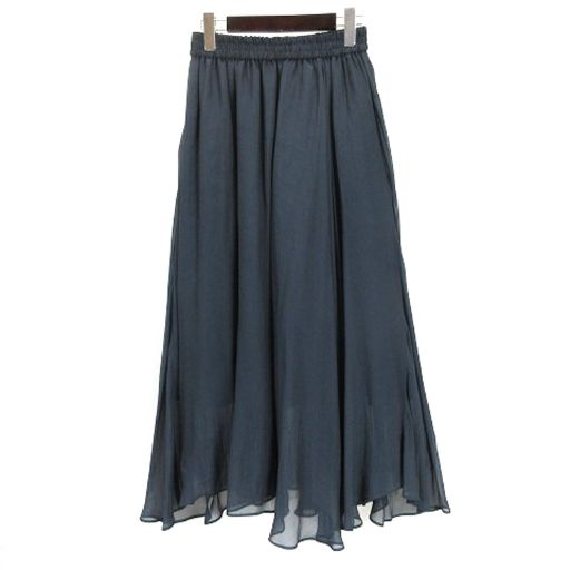 ランバンオンブルー LANVIN en Bleu ロング ギャザー スカート