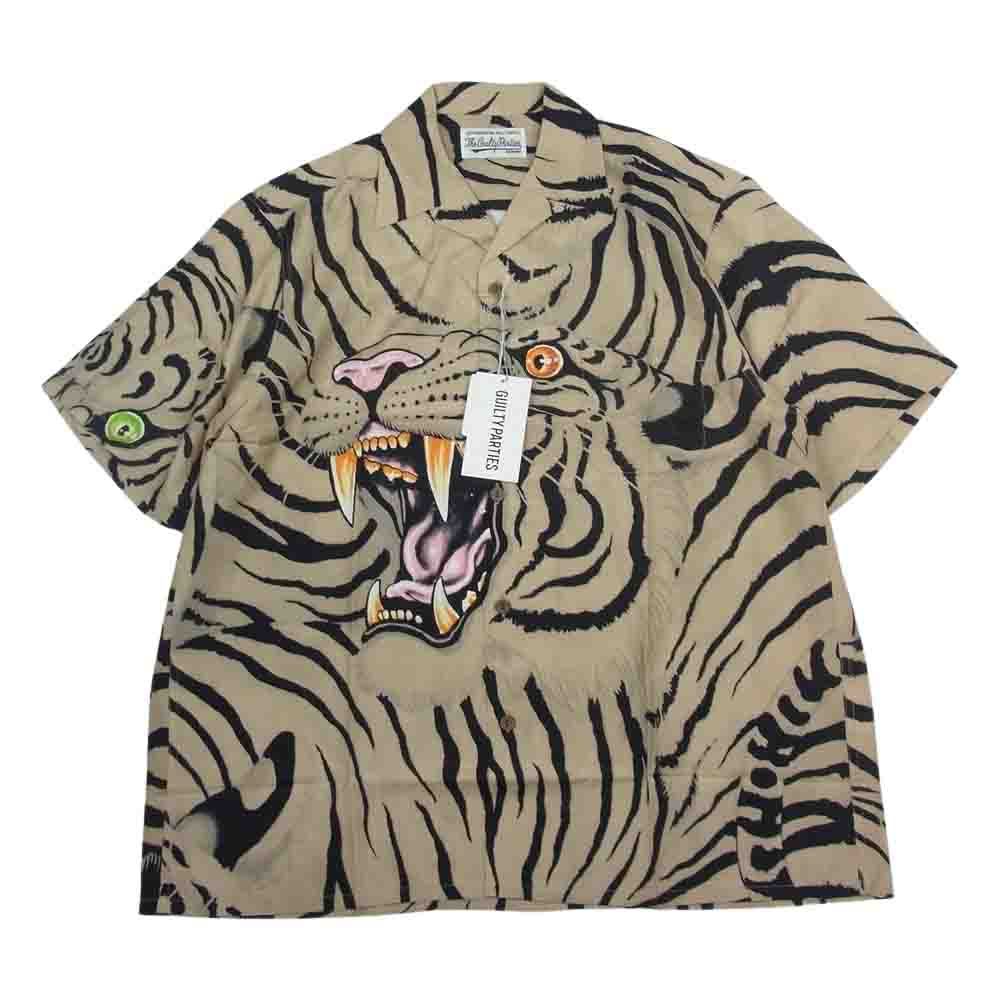 WACKO MARIA ワコマリア 22SS TIMLEHI-WM-HI26 × TIM LEHI ティム リーハイ HAWAIIAN SHIRT  TYPE 1 ハワイアン 半袖 シャツ ベージュ系 L【中古】 - メルカリ