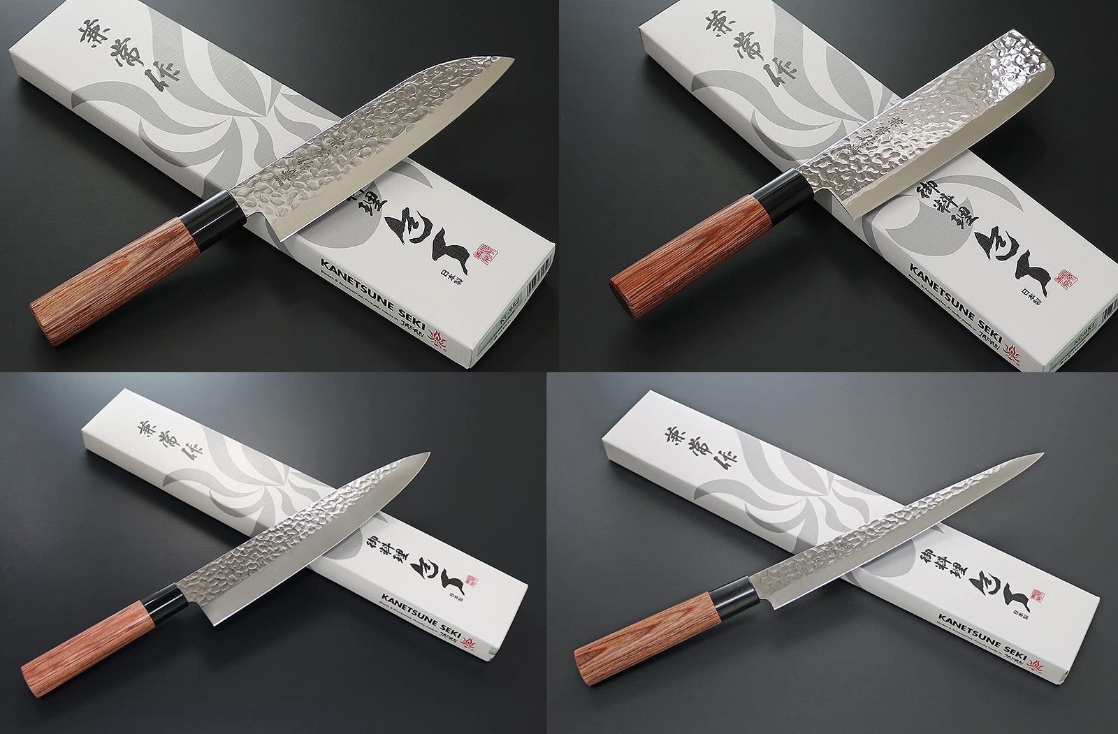 包丁 KC-952 三徳 KC-953 薄刃型 KC-958 牛刀 KC-959 筋引セット 兼常作 ステン1K6 槌目磨き