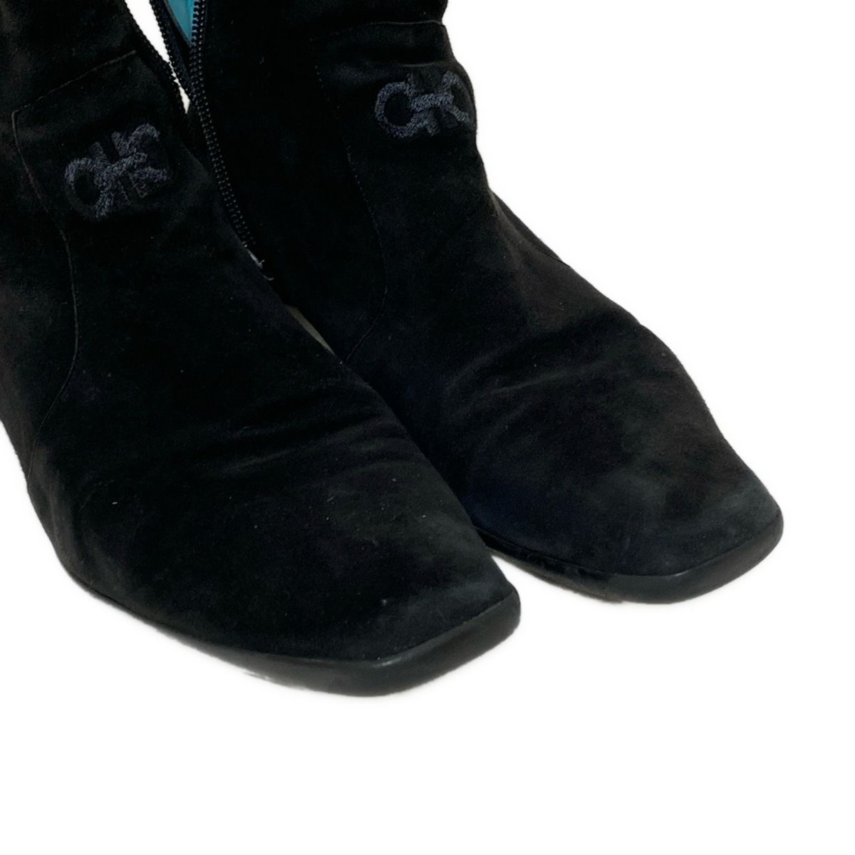 美品　フェラガモ　ショートブーツ　黒　37 118366_d4.jpg