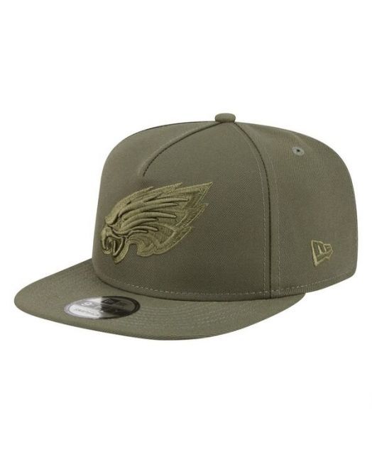 送料無料 ニューエラ メンズ 帽子 アクセサリー Men s Olive Philadelphia Eagles Color Pack A-Frame 9FIFTY Snapback Hat Olive