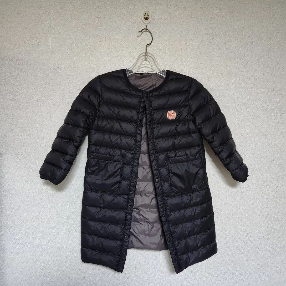 BEAN POLE(ビーンポール) キッズ グース リバーシブル 軽量 ダウンジャケット ロング丈 120