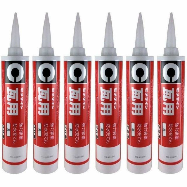 セメダイン - 瓦用 シリコンシーラント 黒 330ml - SR-080 6個セット