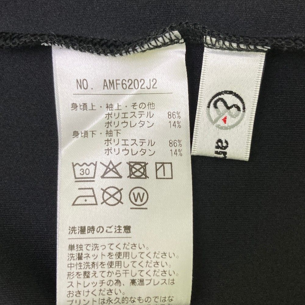 サイズ：M AND PER SE アンパスィ  モックネック 長袖スウェット プリント  ブラック系 [240101426342] ゴルフウェア メンズ ストスト サイズ：M AND PER SE アンパスィ モックネック 長袖スウェット