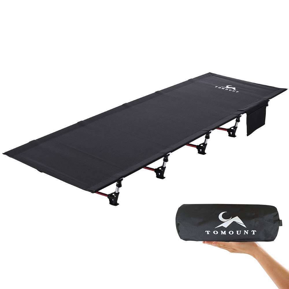 人気商品 ベッド 軽量 折りたたみ 耐荷重150kg 簡易ベッド キャンプコット コンパクト 防水 アウトドアベッド 通気性 防災 TOMOUNT 収納ケース付き
