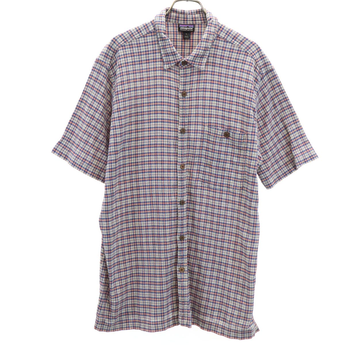 パタゴニア メンズ 半袖 シャツ L y□パタゴニア/PATAGONIA オーガニックコットン半袖シャツ