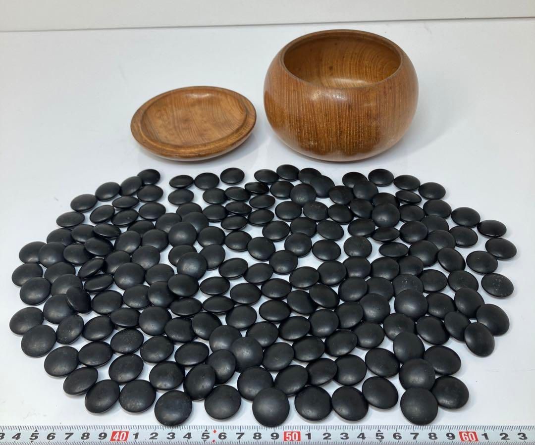 碁石 まとめ 5点セット 蛤 那智黒石 囲碁 本蛤碁石本那智黒石（実用）